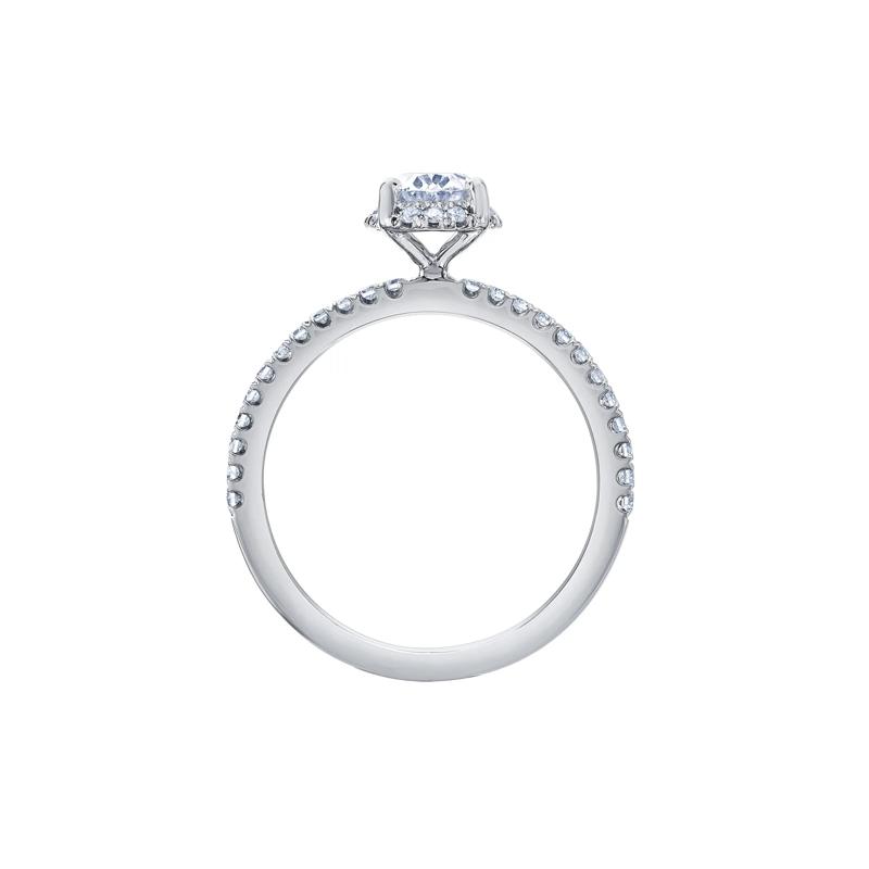 Oval-Shaped Diamond Halo Engagement Ring in 14K White Gold &#40;1 ct. tw.&#41; – Image 2 of 7