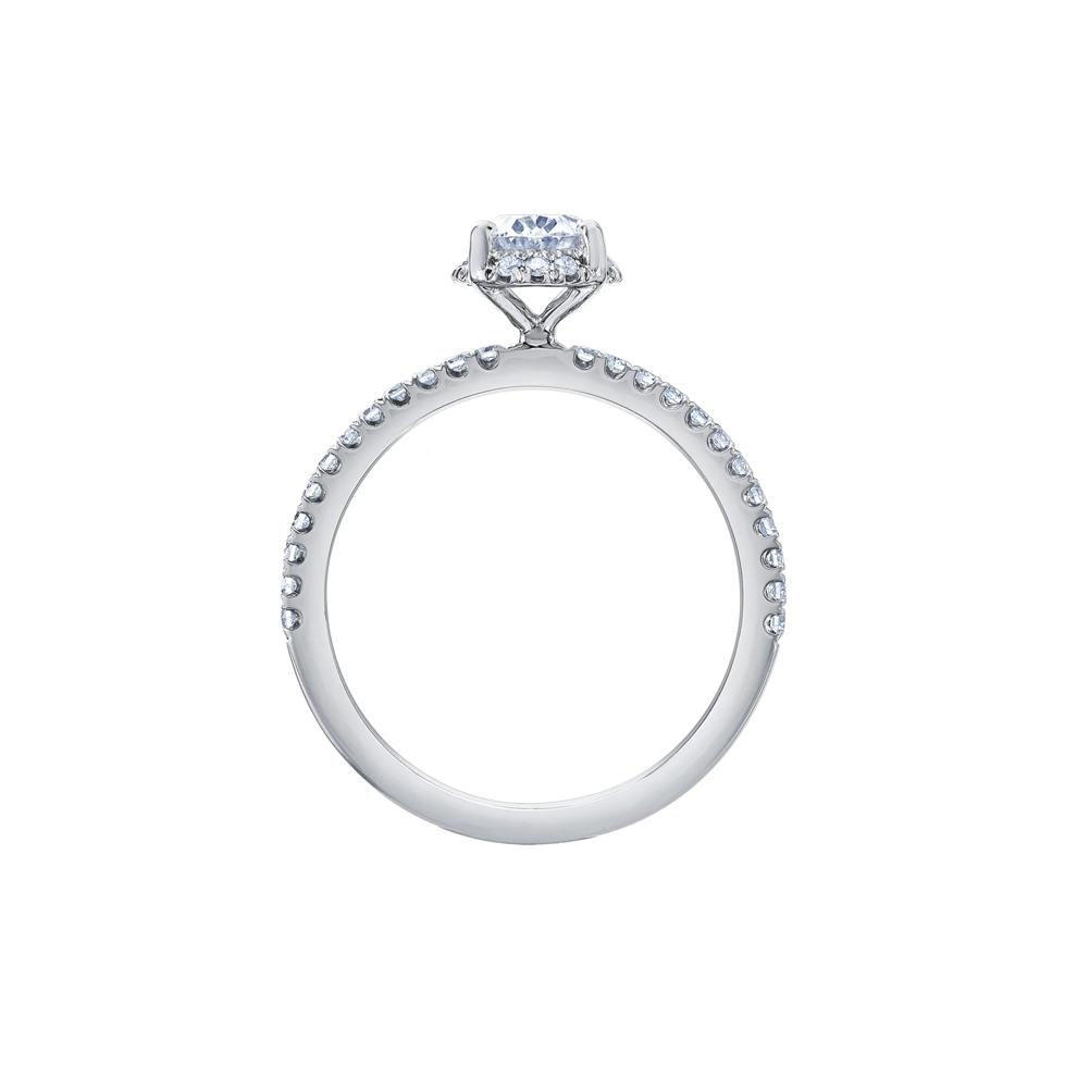 Oval-Shaped Diamond Halo Engagement Ring in 14K White Gold (1 ct. tw.) – Image 2 of 7