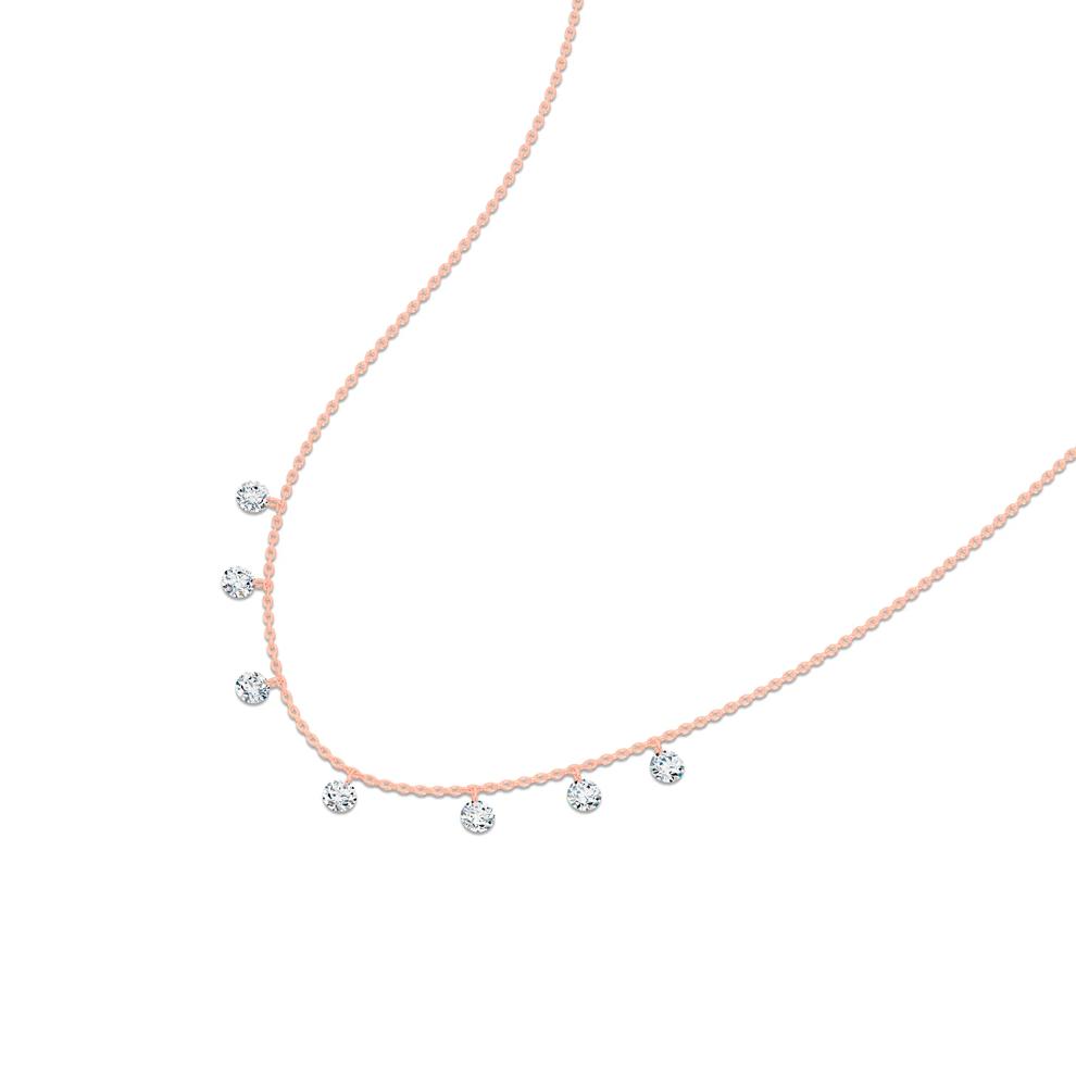 Lab Grown Diamond Pierced Station Necklace in 14K Rose Gold (1 1/2 ct. tw.) – Image 4 of 4