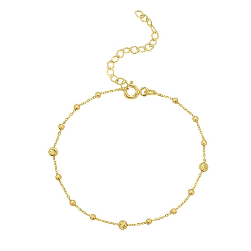 Double Beaded Bracelet in 14K Yellow Gold – Image 1 of 2