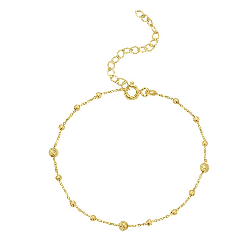 Double Beaded Bracelet in 14K Yellow Gold – Image 1 of 2