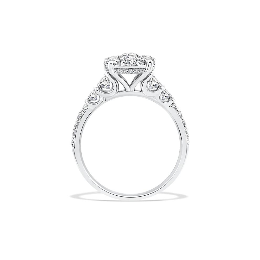 Diamond Round Center Composite Engagement Ring in 10K White Gold (1 1/4 ct. tw.) – Image 2 of 4