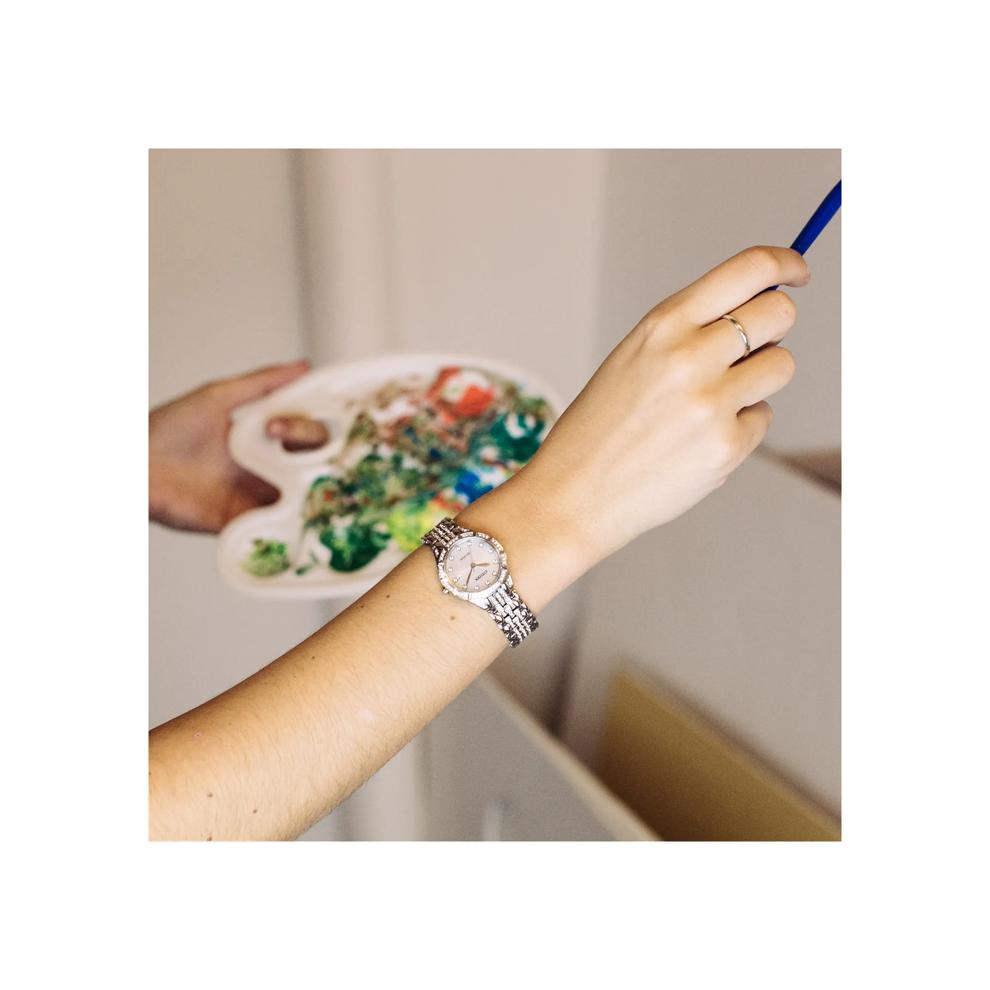 Ladies' Silhouette Crystal Watch in Stainless Steel, 28MM – Image 4 of 4