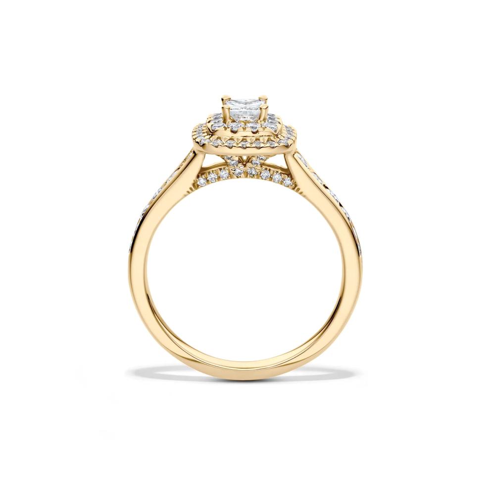 Princess-Cut Diamond Halo Engagement Set in 14K Yellow Gold (1 1/4 ct. tw.) – Image 2 of 7