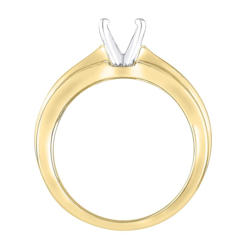 Pinched Semi-Mount Engagement Ring in 14K Gold (Setting Only) – Image 4 of 6