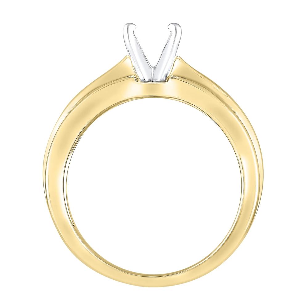 Pinched Semi-Mount Engagement Ring in 14K Gold (Setting Only) – Image 4 of 6