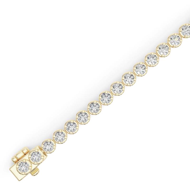 Lab Grown Diamond Tennis Bracelet in 14K Yellow Gold &#40;6 5/8 ct. tw.&#41; – Image 3 of 4