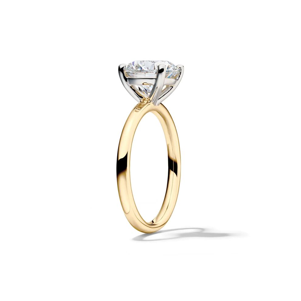Lab Grown Diamond Solitaire Round Engagement Ring in 14k Yellow Gold (3 ct.) – Image 3 of 4