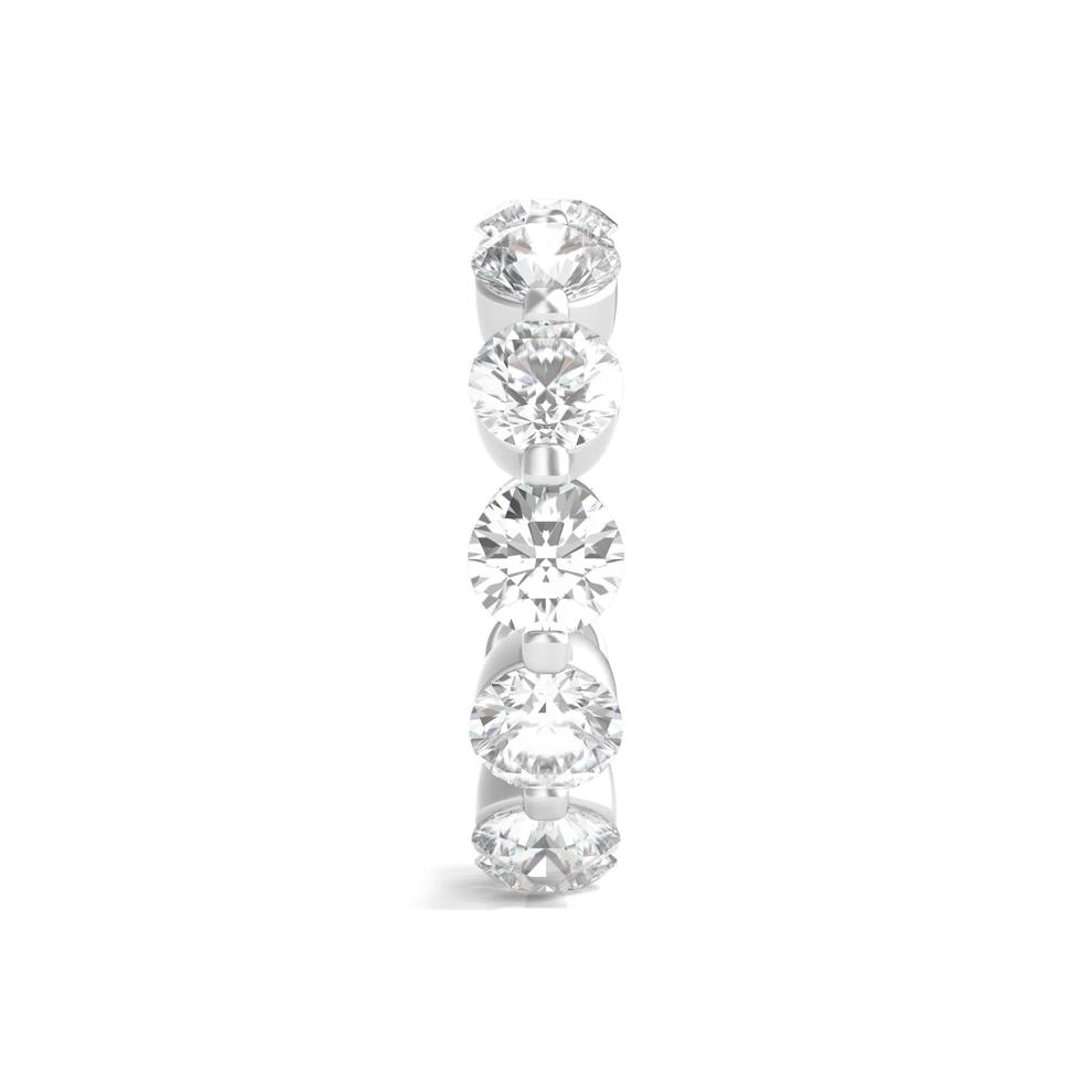 Round-Cut Diamond Shared Prong Eternity Band in 14k White Gold (6 ct. tw.) – Image 3 of 3