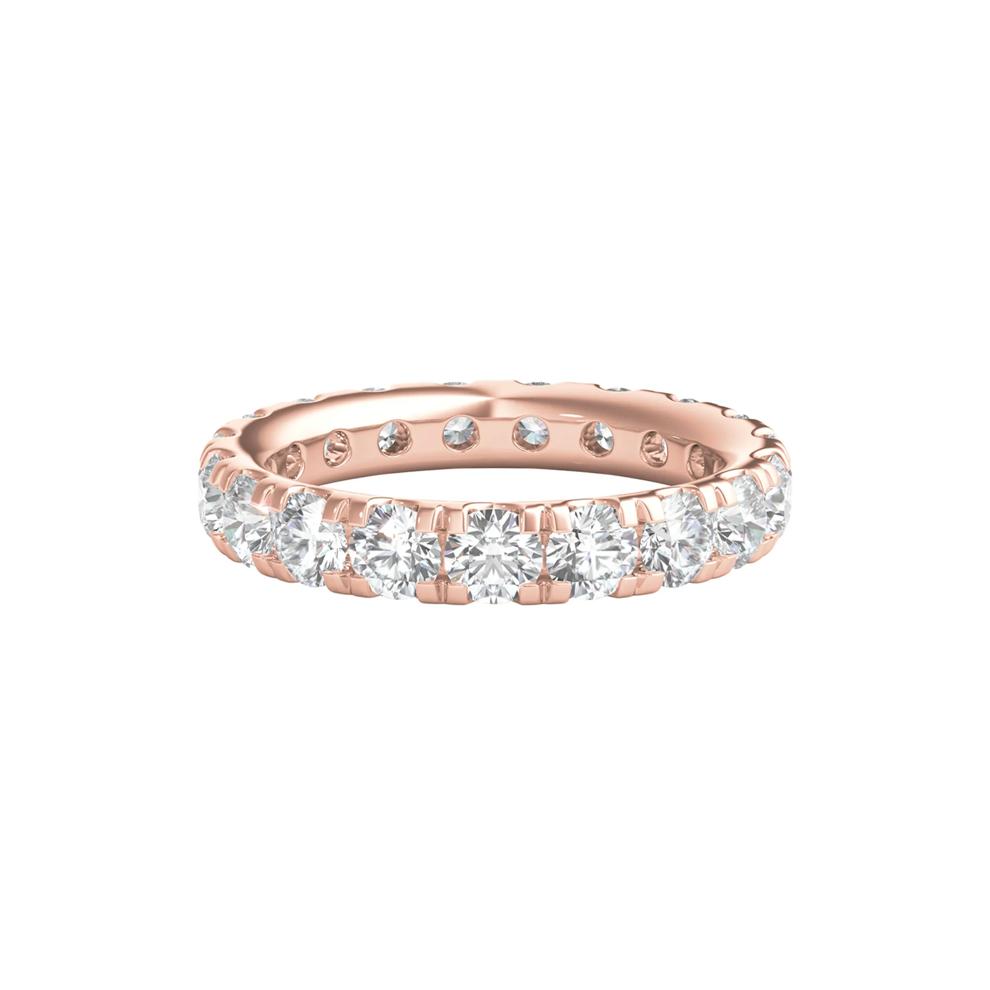 Lab Grown Diamond Comfort Fit Eternity Band in 14K Rose Gold (3 ct. tw.) – Image 1 of 3