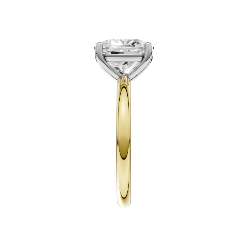Lab Grown Diamond Elongated Cushion-Cut Engagement Ring in 14K Yellow and White Gold &#40;3 ct. tw.&#41; – Image 4 of 5
