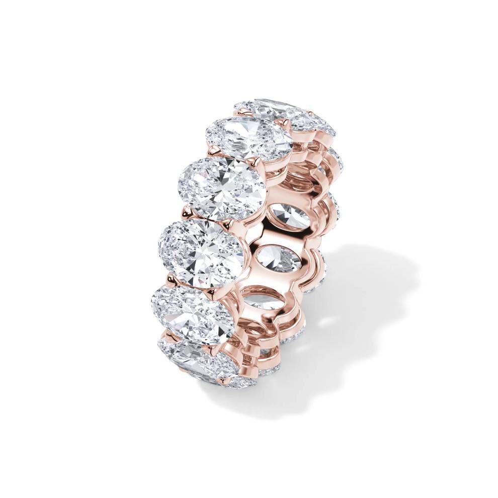 Lab Grown Diamond Oval Eternity Band in 18K Rose Gold (13 ct. tw.) – Image 4 of 4