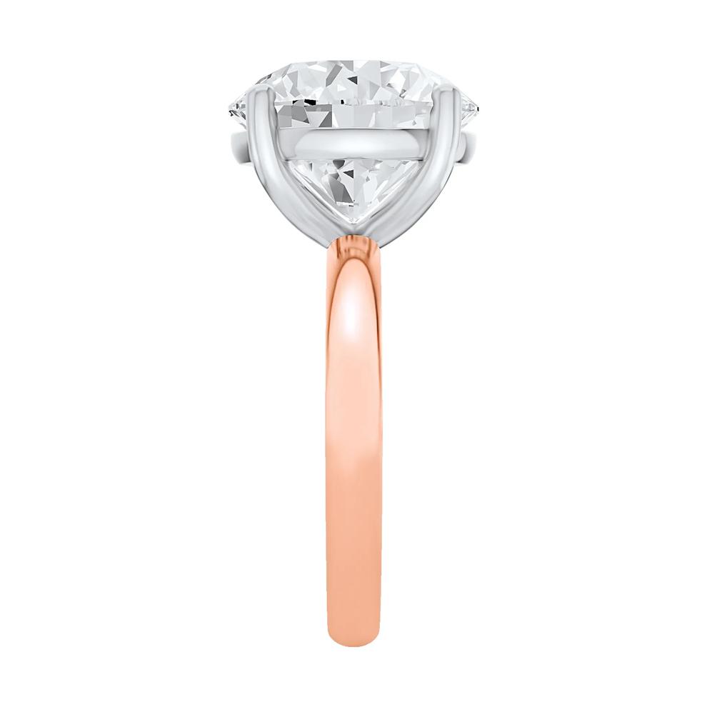 Lab Grown Diamond Round Solitaire Ring in 14K Rose &amp; White Gold (7 ct.) – Image 3 of 4