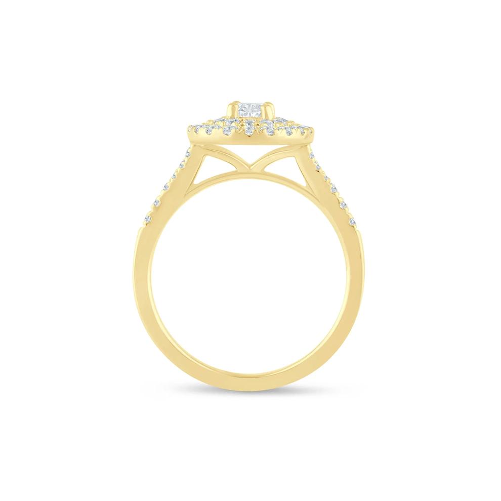 Diamond Double Halo Engagement Ring in 14K Yellow Gold (1 ct. tw.) – Image 2 of 3