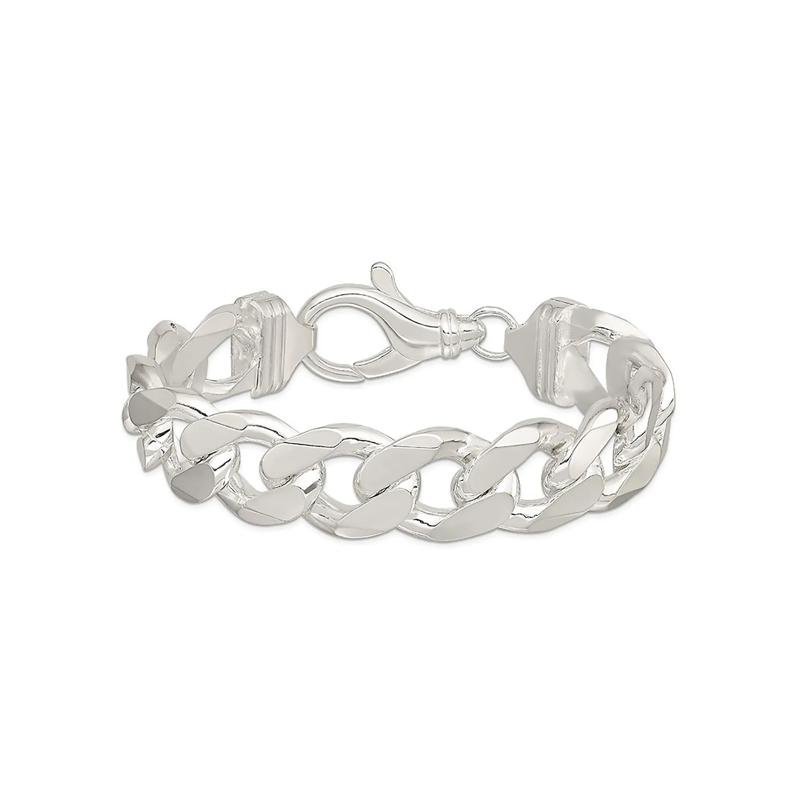 Men&#39;s Curb Chain Bracelet in Sterling Silver – Image 1 of 1