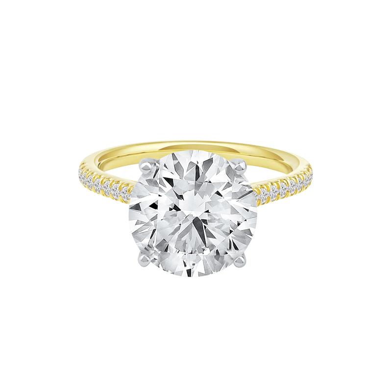 Lab Grown Diamond Round Engagement Ring in 14K Yellow Gold &#40;5 1/3 ct. tw.&#41; – Image 1 of 4
