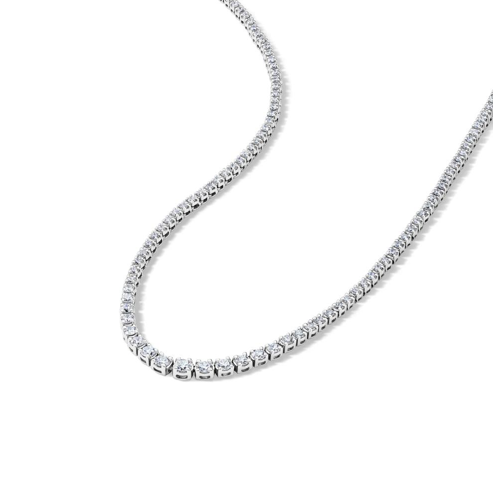 Lab Grown Diamond Tennis Necklace in 10K White Gold (3 ct. tw.) – Image 4 of 4