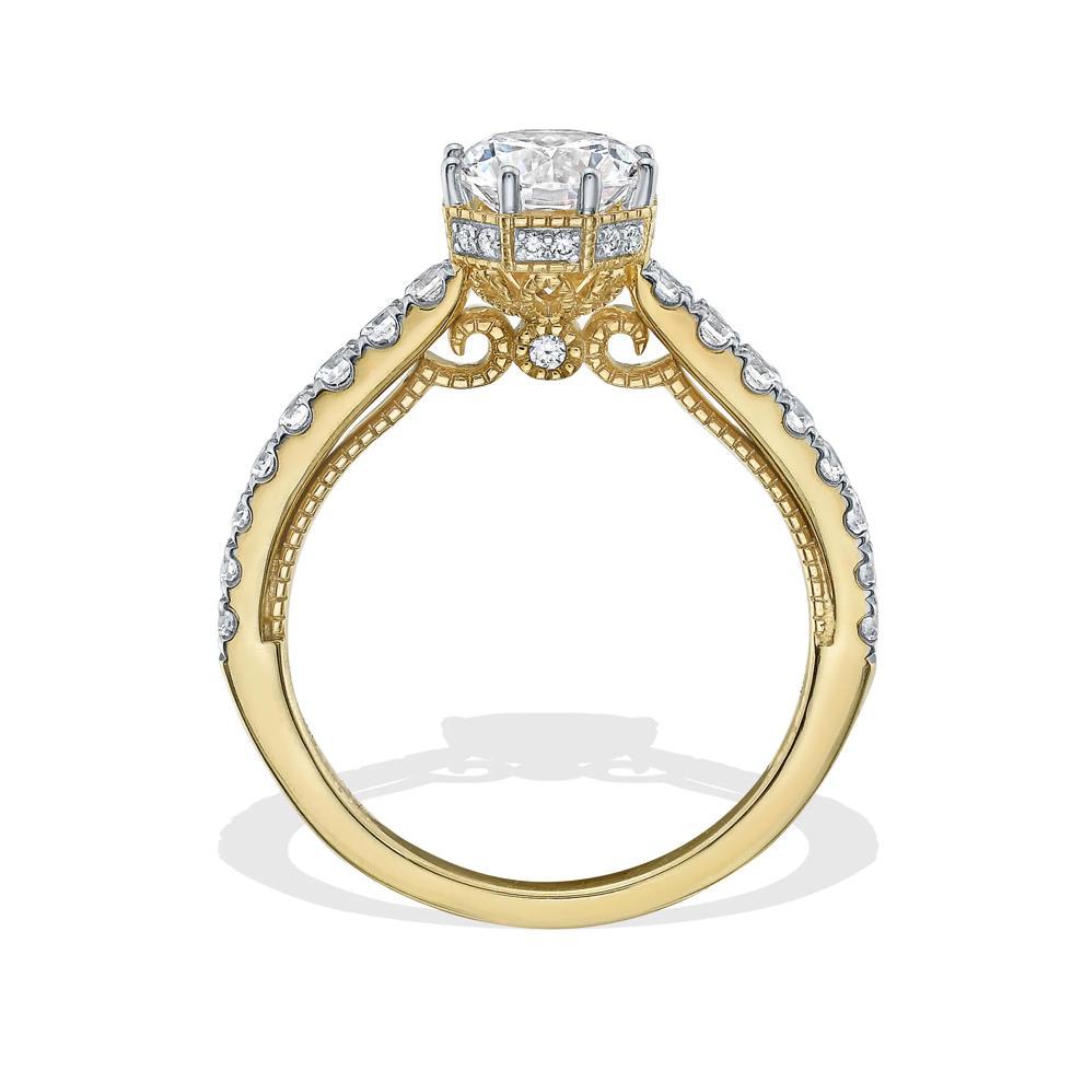 Diamond Round Engagement Ring in 14K Yellow Gold (1 1/2 ct. tw.) – Image 2 of 4