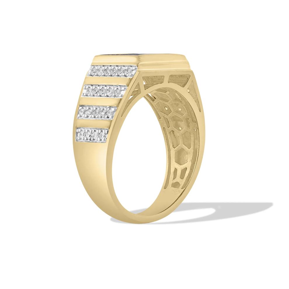 Men's Black Diamond Ring in 10K Yellow Gold (1 1/2 ct. tw.) – Image 3 of 4