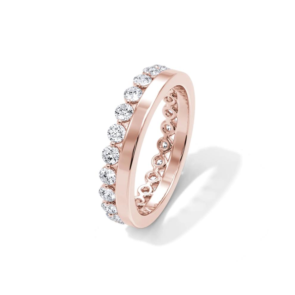 Diamond Shared Prong Stack Eternity Band in 14K Rose Gold (1 ct. tw.) – Image 4 of 4