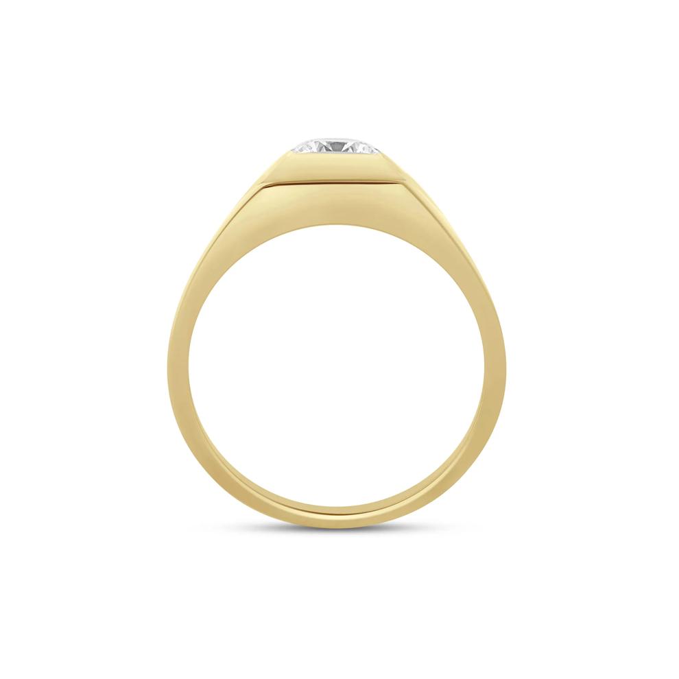 Men&rsquo;s Lab Grown Diamond Solitaire Ring in 10K Yellow Gold (1 ctw.) – Image 2 of 3