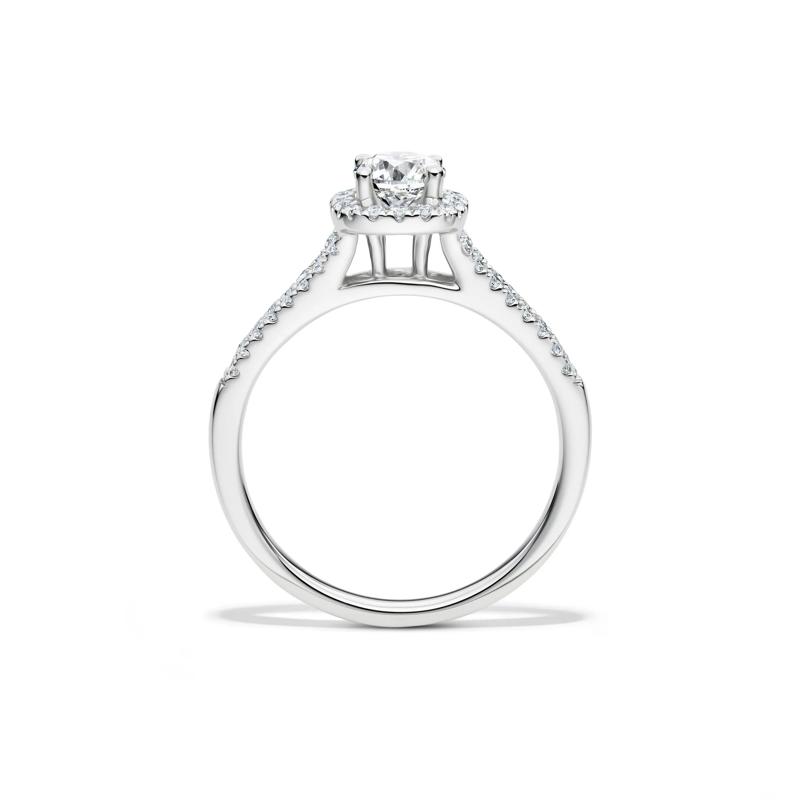 Diamond Halo Engagement Ring in 14K White Gold &#40;3/4 ct. tw.&#41; – Image 2 of 4