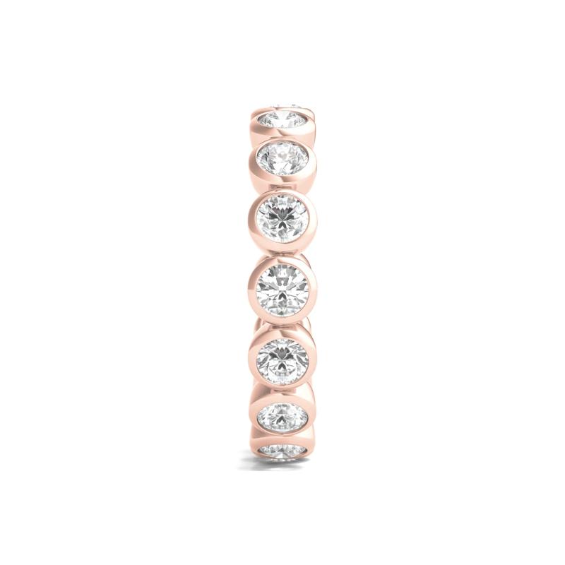 Round Diamond Bezel-Set Eternity Band in 14K Rose Gold &#40;2 ct. tw.&#41; – Image 3 of 3