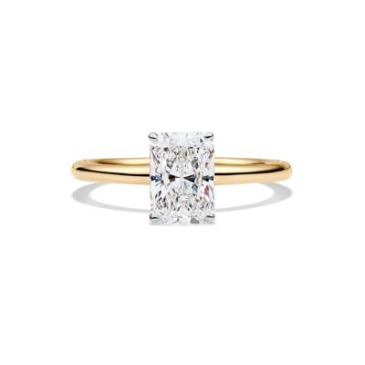Lab Grown Diamond Radiant-Cut Solitaire Ring in 14K Yellow Gold (1 1/2 ct.)