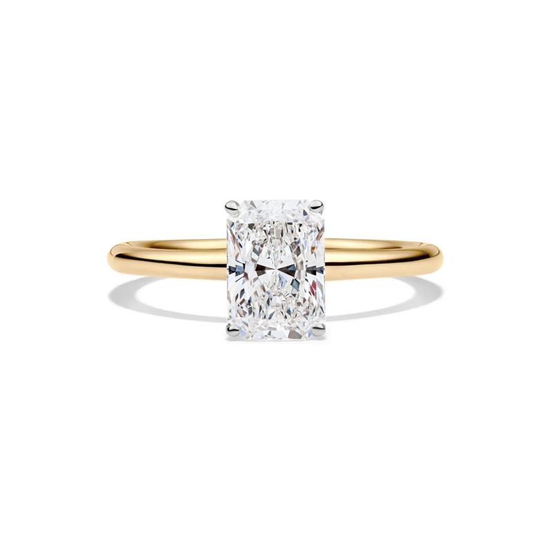 Lab Grown Diamond Radiant-Cut Solitaire Ring in 14K Yellow Gold (1 1/2 ct.) – Image 1 of 4