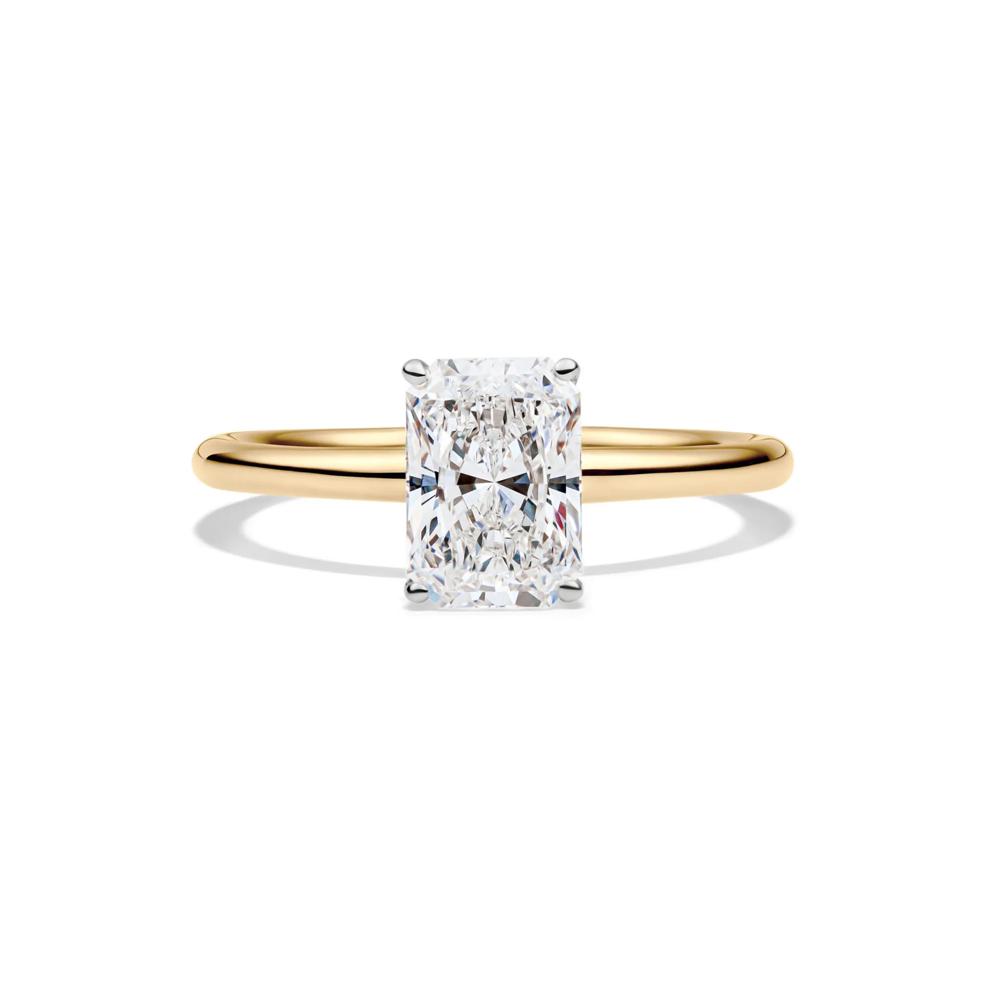 Lab Grown Diamond Radiant-Cut Solitaire Ring in 14K Yellow Gold (1 1/2 ct.) – Image 1 of 4