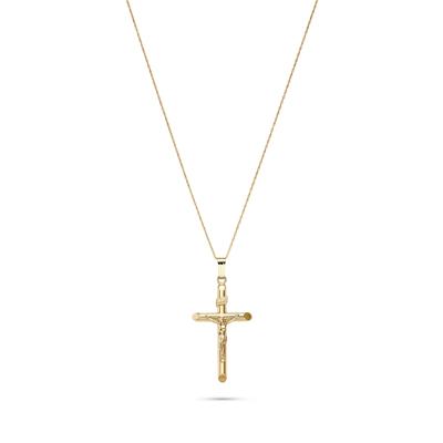 Crucifix Cross Pendant in 14K Yellow Gold