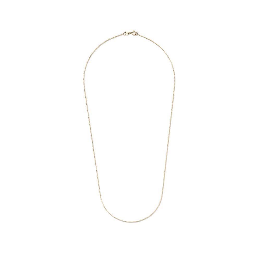 Box Chain Necklace in 10K Yellow Gold, 0.70MM, 18" – Image 2 of 5