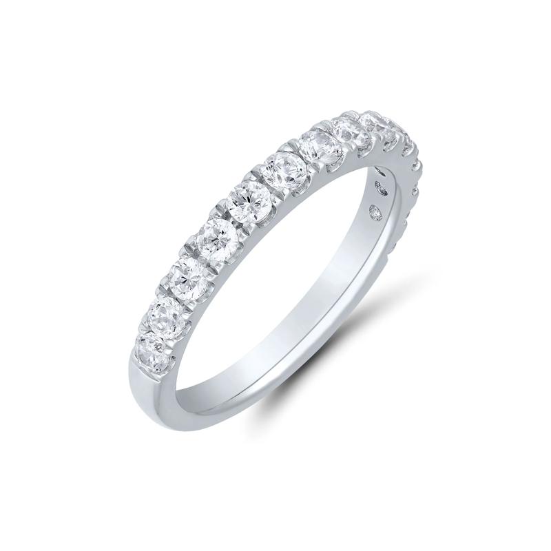 Lab Grown Diamond Round Halo Bridal Set in 14K White Gold &#40;3 ct. tw.&#41; – Image 5 of 6