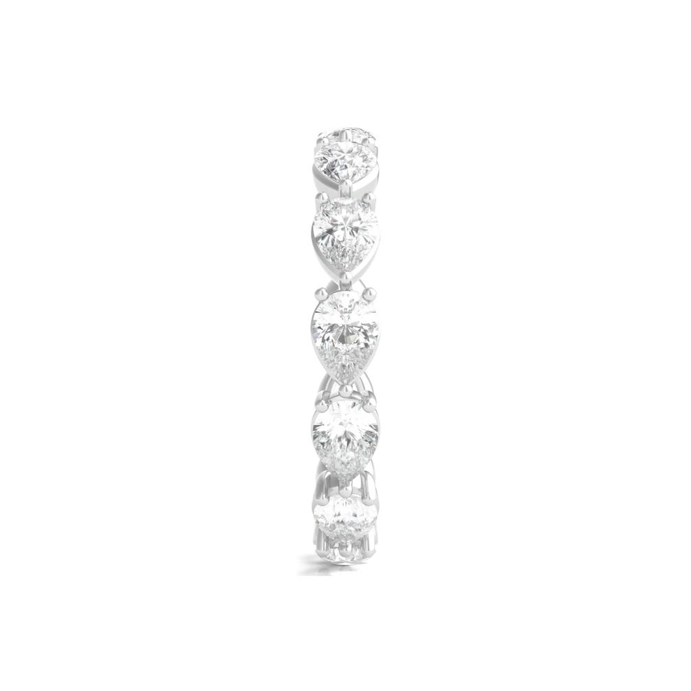 Pear-Cut Lab Grown Diamond Eternity Band in Platinum (2 CTW) – Image 3 of 3