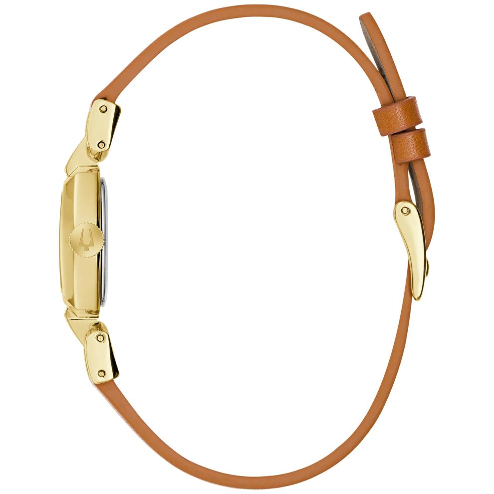 Ladies' Jackie Goddess of Time Watch in Brown Leather and Gold-Tone Stainless Steel – Image 3 of 3