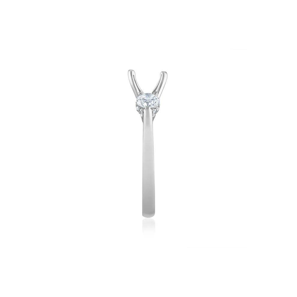 3/4 ct. tw. Lab Grown Diamond Semi-Mount Engagement Ring in 14K White Gold (Setting Only) – Image 6 of 6