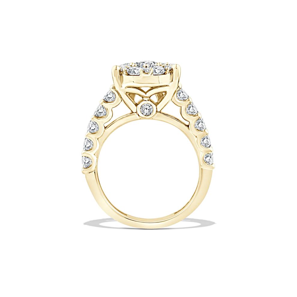 Lab Grown Diamond Pear-Shaped Composite Engagement Set in 10K Yellow Gold (5 ct. tw.) – Image 2 of 6