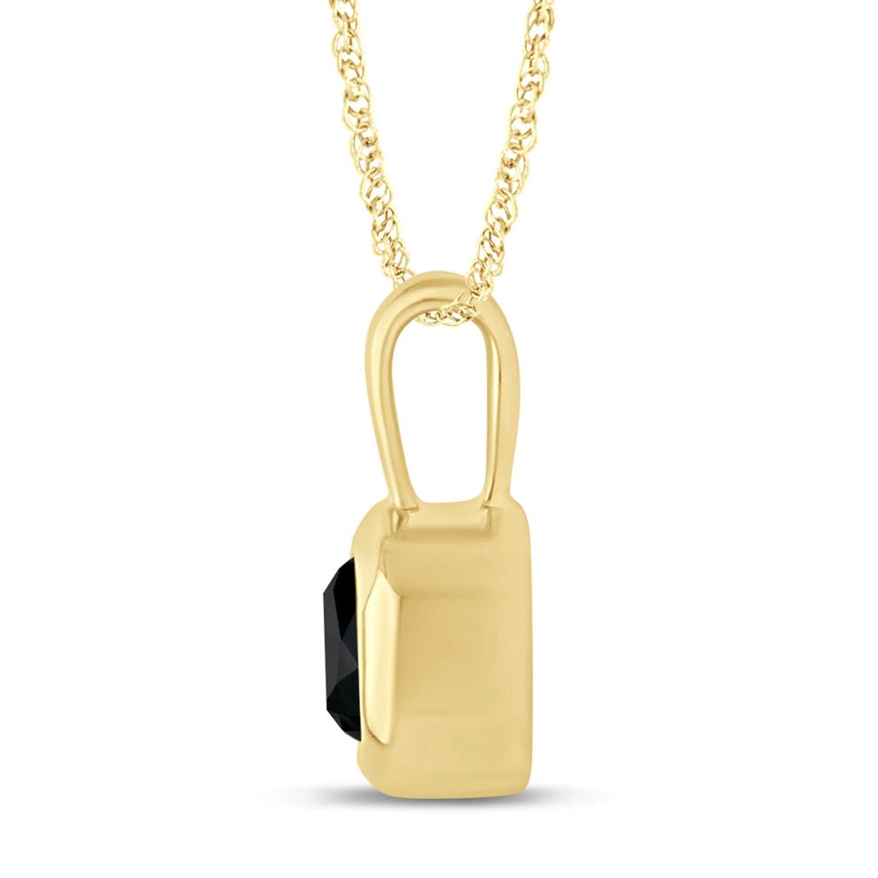 Black Diamond Bezel Pendant in 10K Yellow Gold (1/2 ct. tw.) – Image 2 of 2