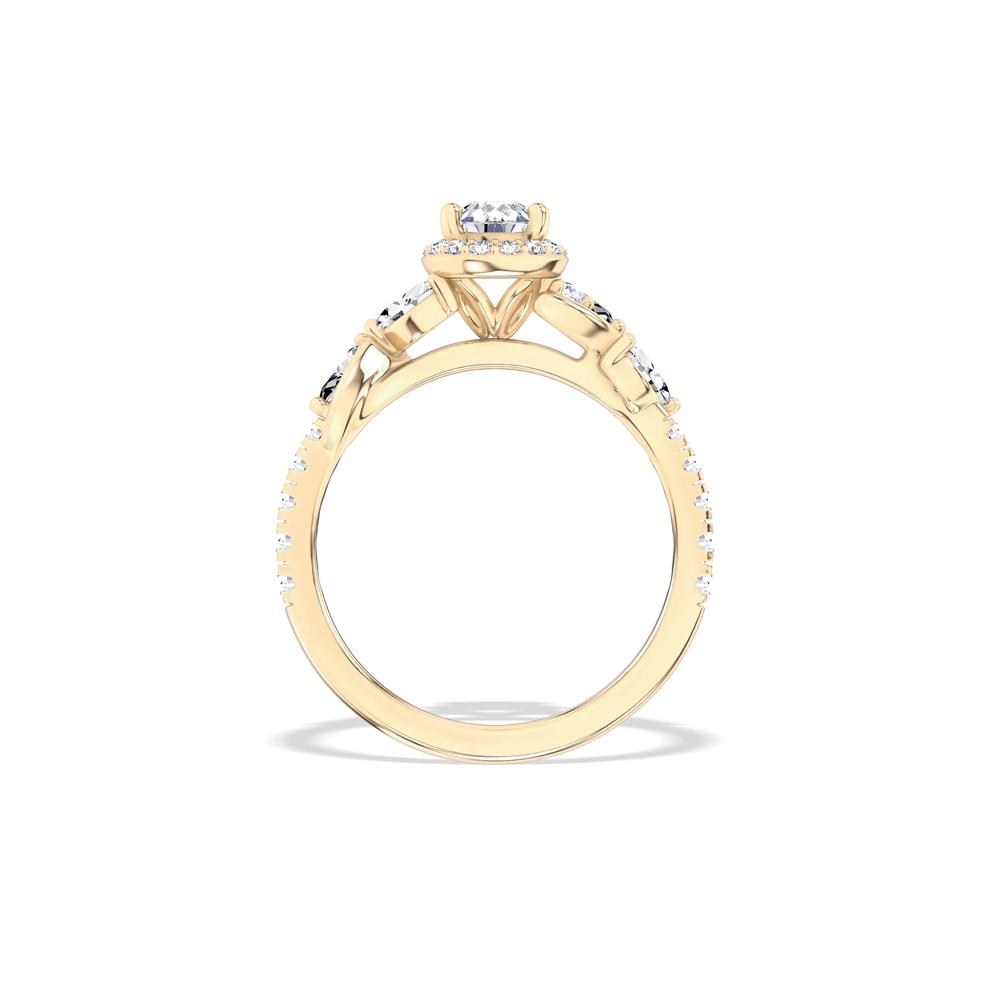 Diamond Pear-Shaped Halo Engagement Ring in 14K Yellow Gold (1 ct. tw.) – Image 2 of 4