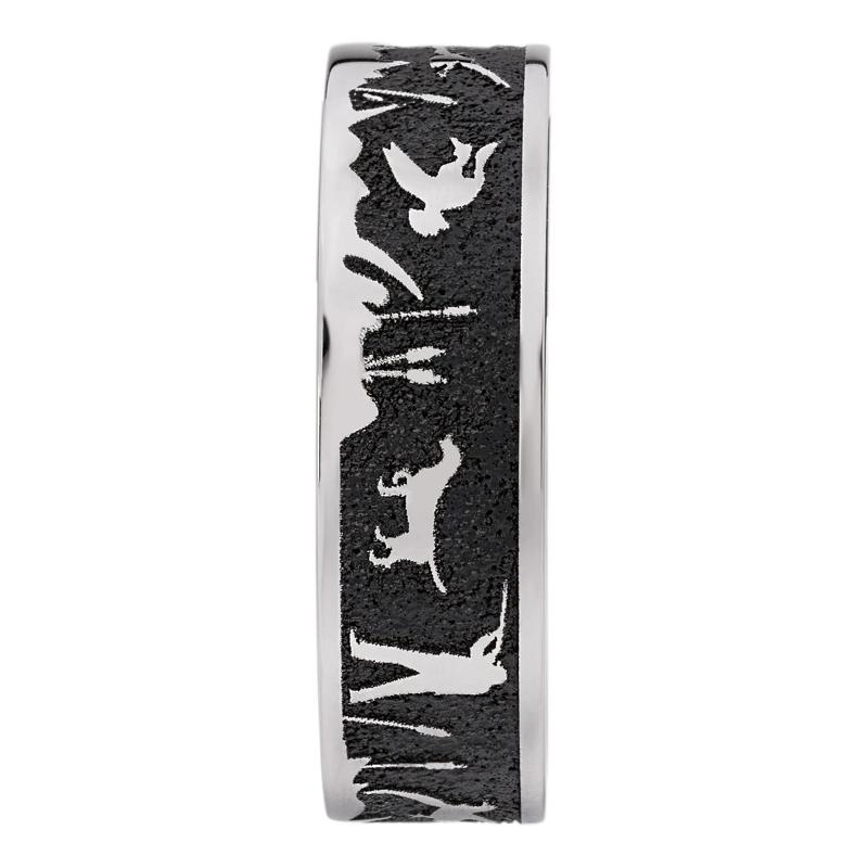 Men&#39;s Duck Hunt Band in Polished and Engraved Titanium, 7MM – Image 3 of 3