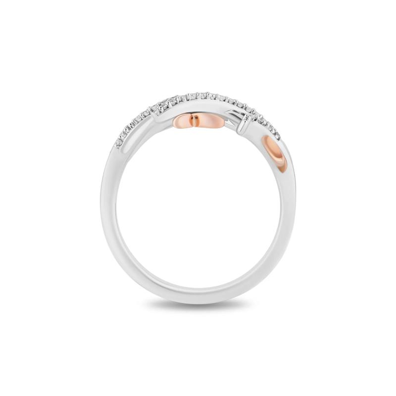 Ariel Diamond Coral Ring in Sterling Silver and 10K Rose Gold &#40;1/10 ct. tw.&#41; – Image 2 of 4