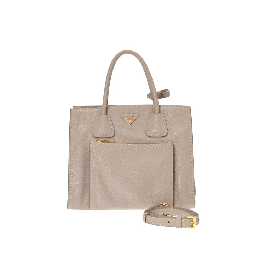 Pre-Owned Prada Vitello Convertible Front Pocket Tote – Image 1 of 8