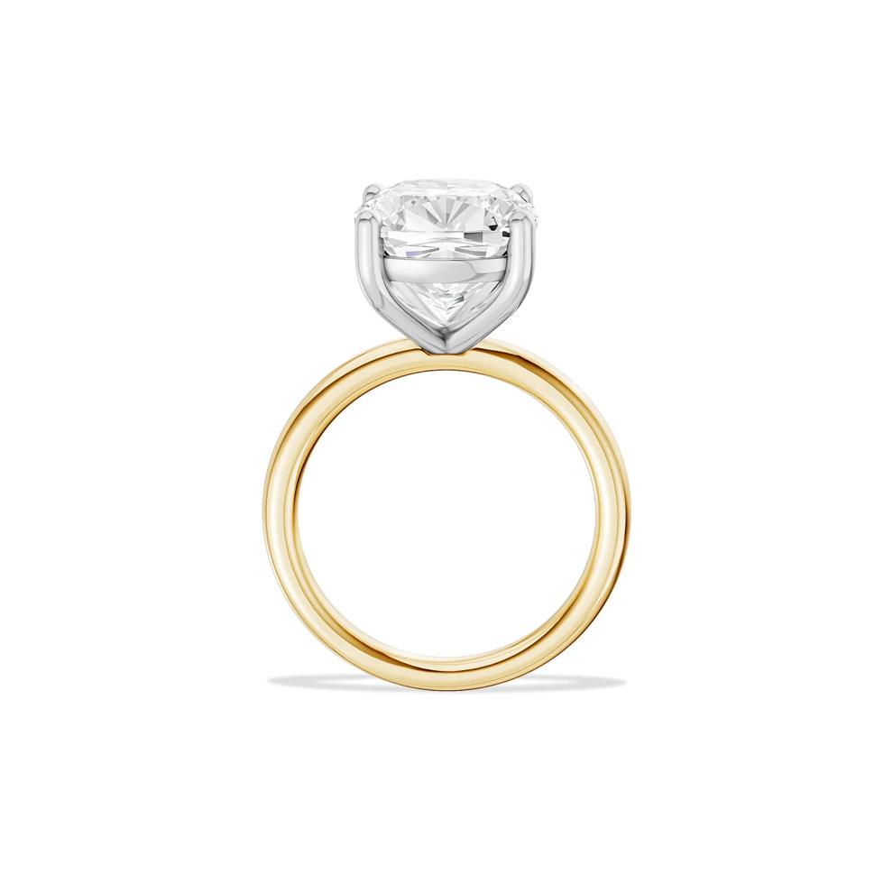 Lab Grown Diamond Elongated Cushion-Cut Engagement Ring in 14K Yellow and White Gold (6 ct. tw.) – Image 2 of 4