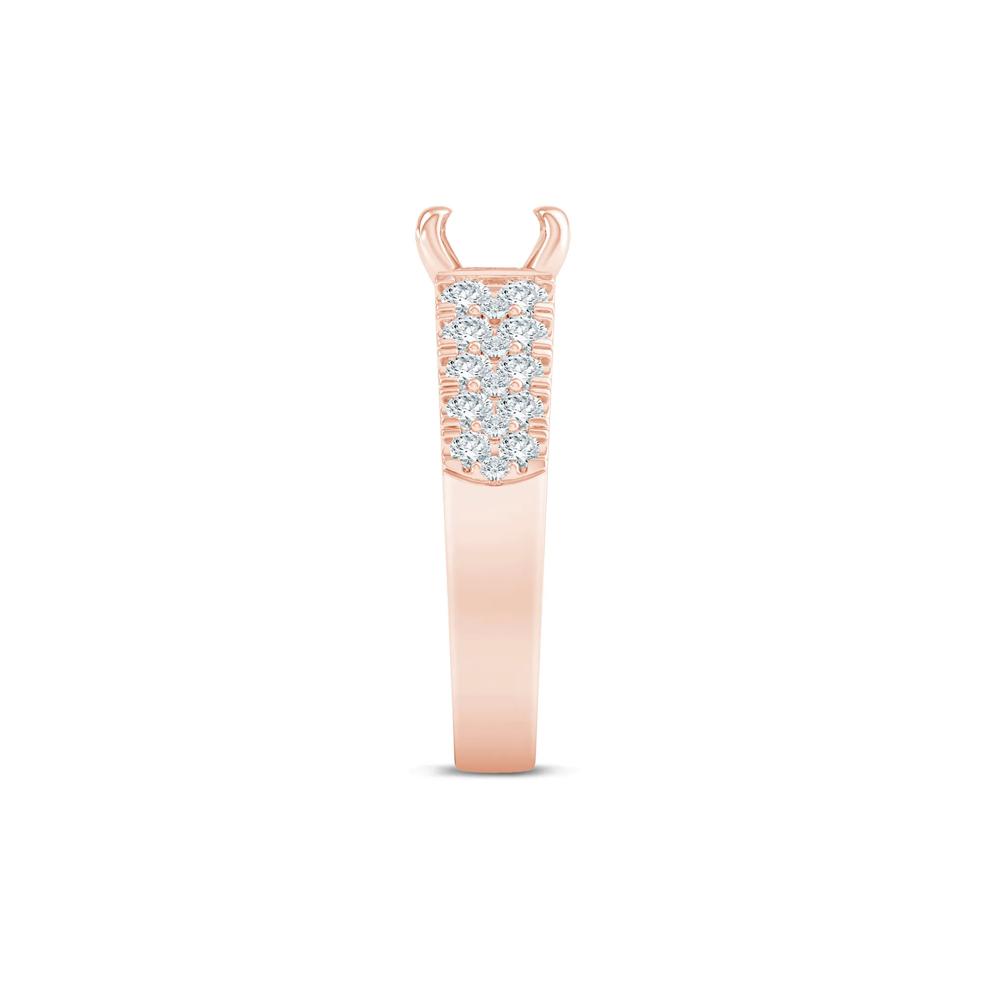 Lab Grown Diamond Double-Row Semi-Mount Ring in 14K Rose Gold (1 ct. tw.) – Image 6 of 6