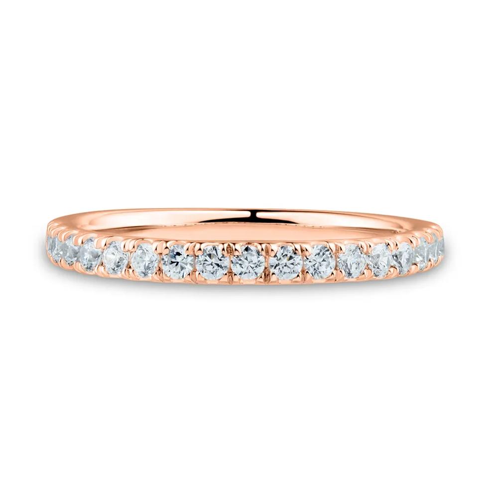 1/3 ct. tw. Lab Grown Diamond Band in 14K Rose Gold – Image 1 of 4