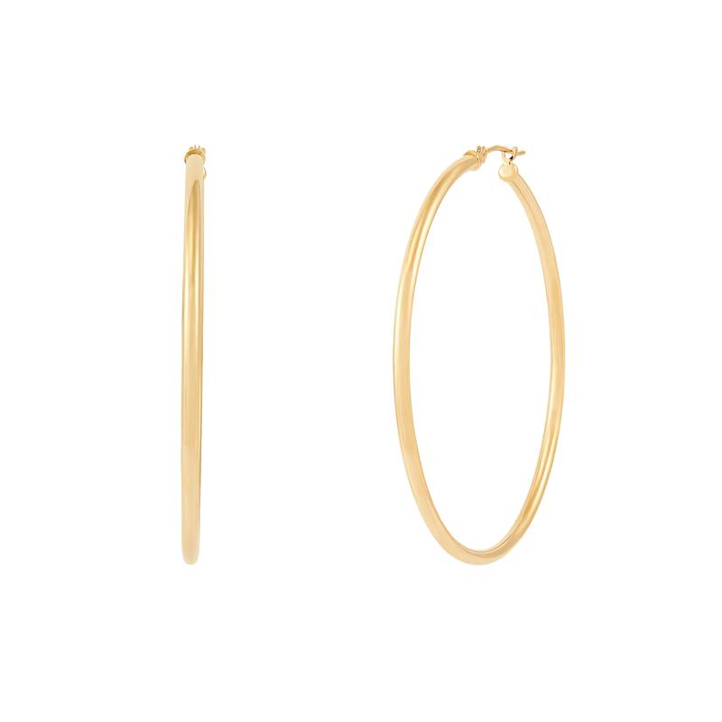 Polished Hoop Earrings in 14K Yellow Gold, 50MM  – Image 1 of 2