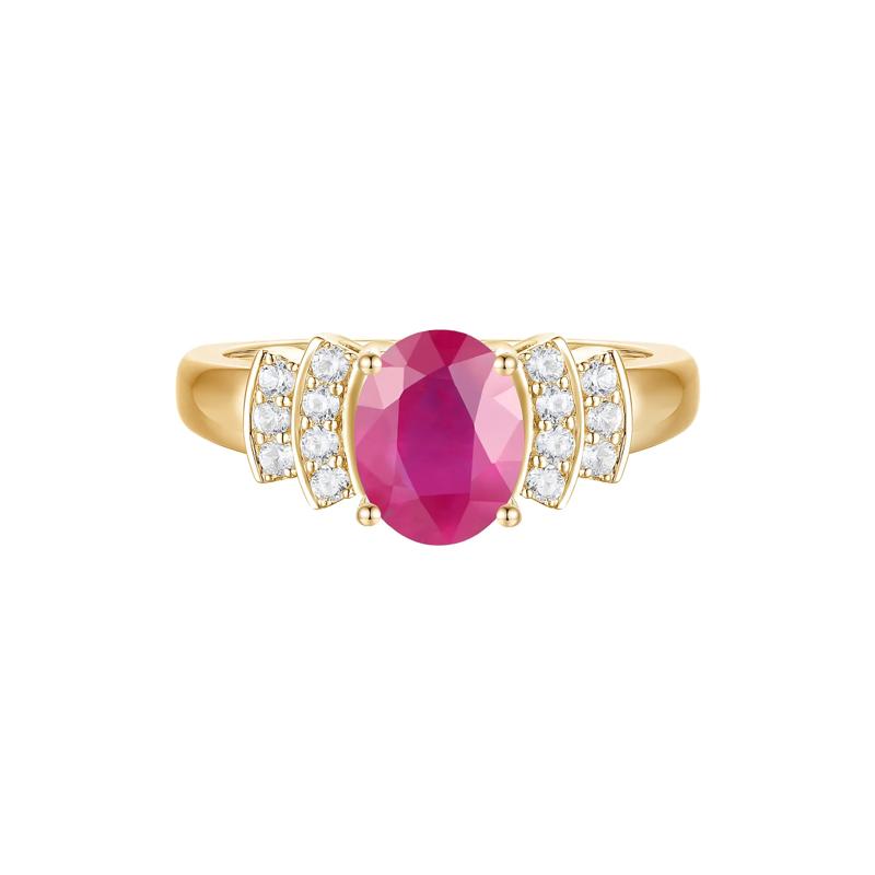 Gemstone and Diamond Ring in 14K Gold &#40;1/5 ct. tw.&#41; – Image 1 of 3