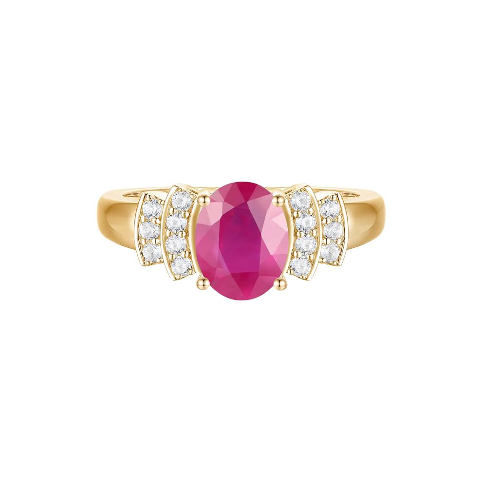 Gemstone and Diamond Ring in 14K Gold (1/5 ct. tw.) – Image 1 of 3