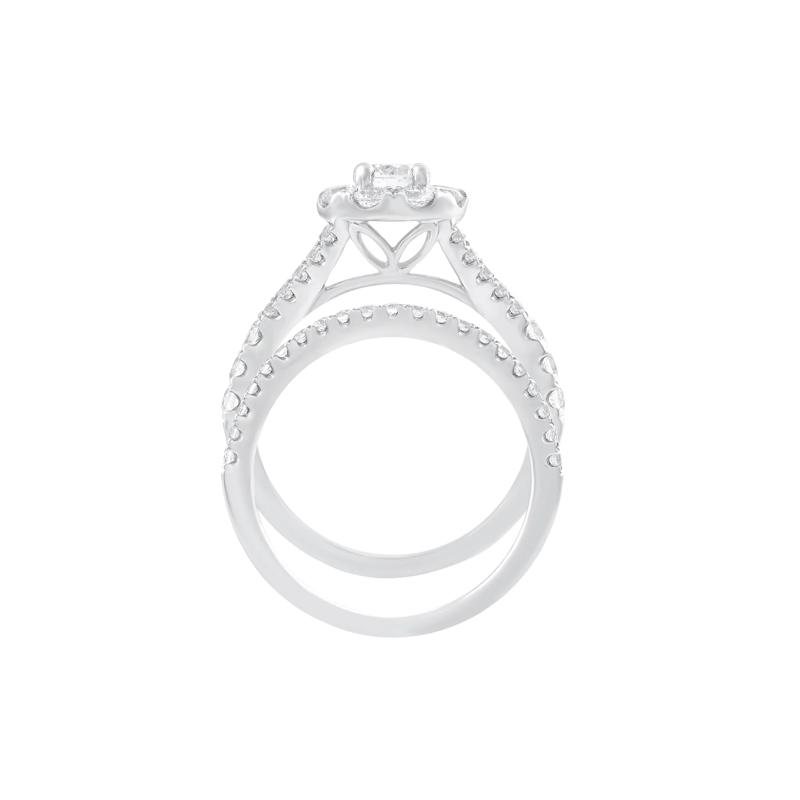 Diamond Halo Bridal Set in 14K White Gold &#40;1 1/2 ct. tw.&#41; – Image 2 of 3