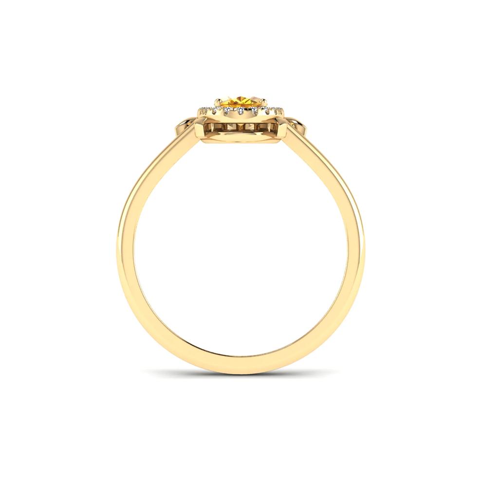 Citrine &amp; Diamond Accent Turtle Ring in 10K Yellow Gold – Image 2 of 4